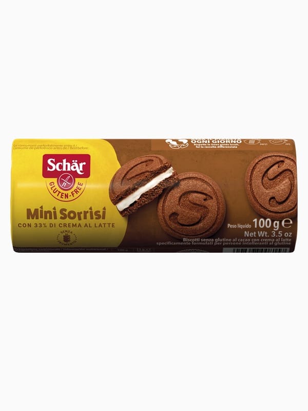 Schar Μπισκότα Mini Sorrisi Με Κρέμα Χωρίς Γλουτένη 100gr