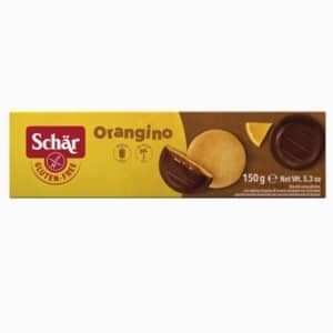 Schar Μπισκότα Orangino Με Γέμιση Πορτοκάλι Και Επικάλυψη Σοκολάτας Χωρίς Γλουτένη 150gr