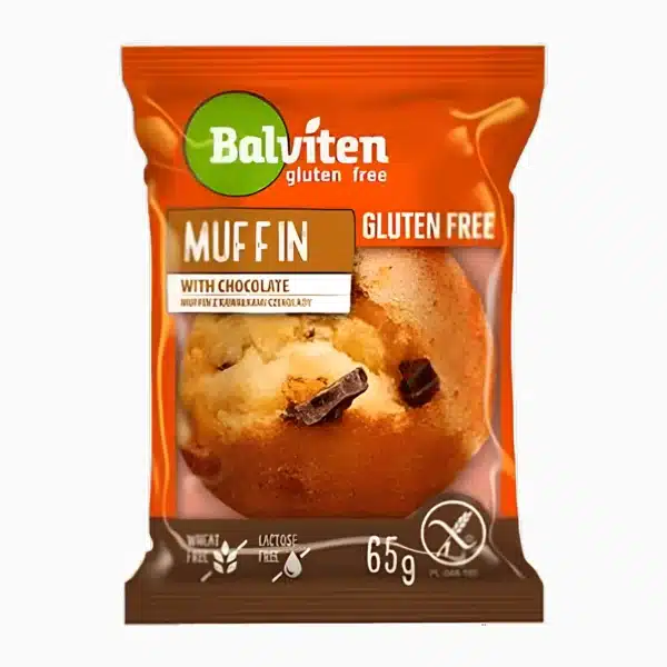Muffin με Μαύρη Σοκολάτα Χωρίς Γλουτένη 65g Balviten